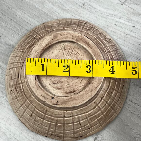 Byron Molds Ceramic Mushroom 1971 Hand Painted Vintage Cottage Textured Bowl - Picture 9 of 10